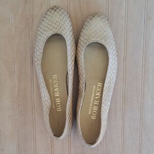 Vintage Bob Baker Gold Festive Woven Quality Round Toe Block Low Heel Pumps